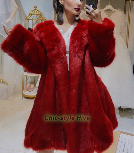 Cappotto pelliccia rosso