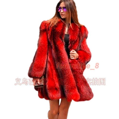 Cappotto pelliccia rosso